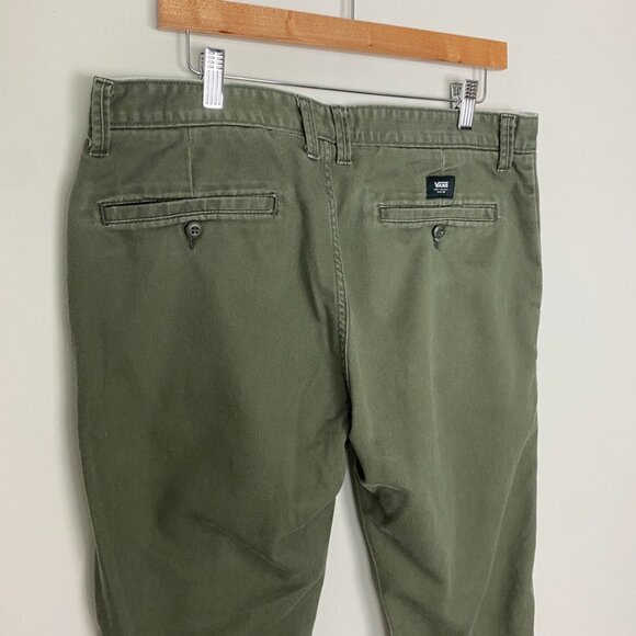 Vans Authentic Chino Stretch Pants Mens 36 in Grape Leaf Green - Picture 4 of 6